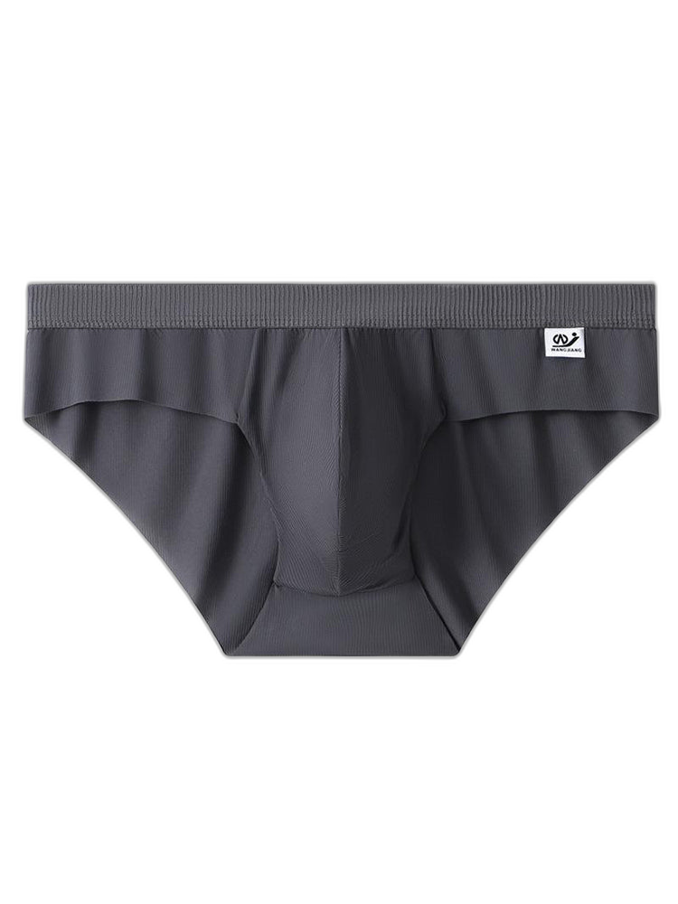 3 Pack Men's Ultra-Thin Breathable Ribbed Ice Silk Briefs