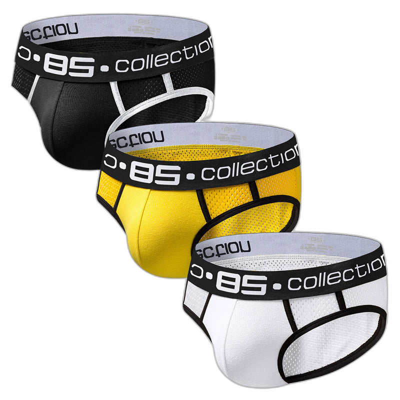 3 Pack Ball Support Pouch Breathable Briefs