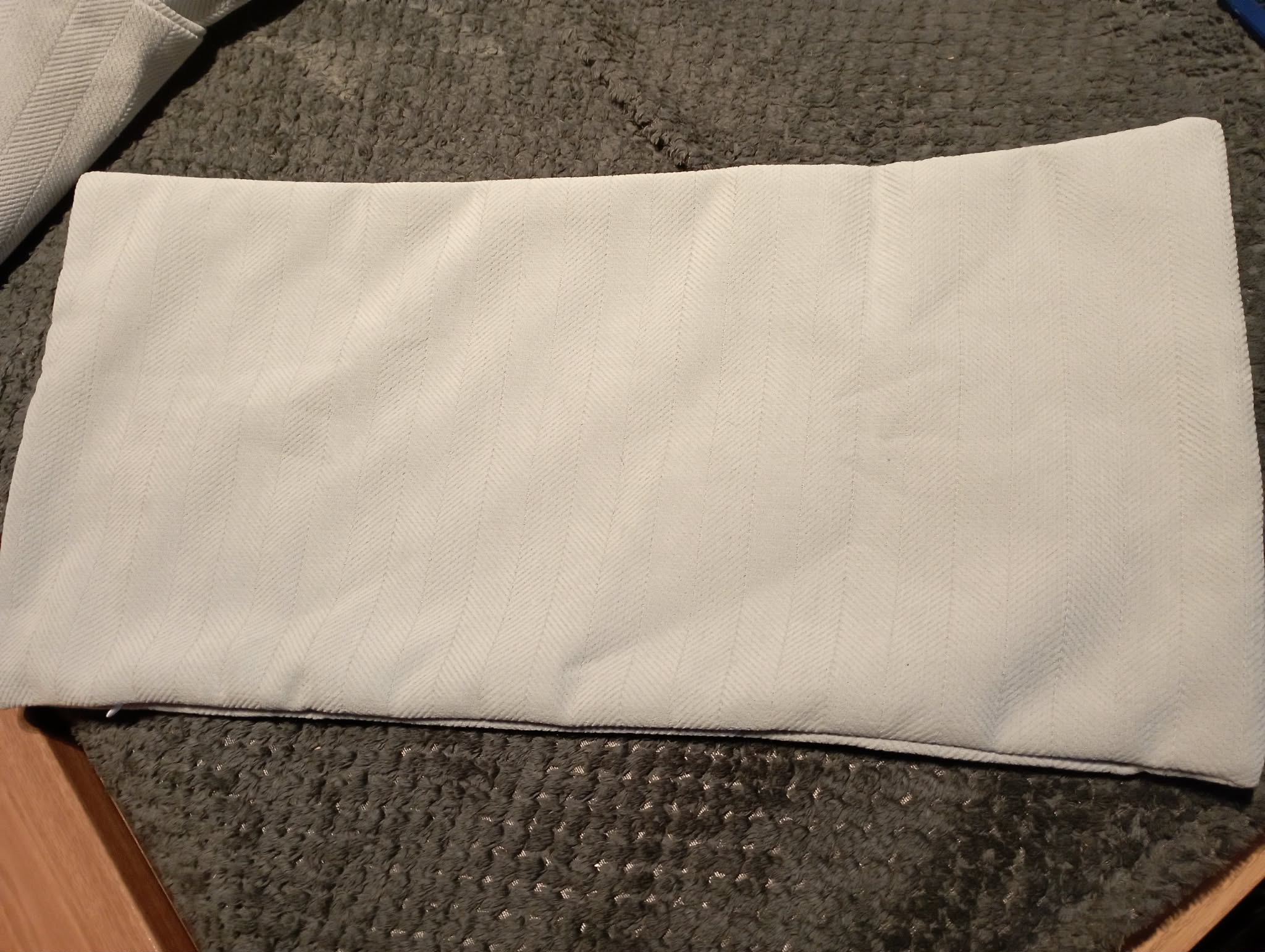NEW 4 light gray 30x60 bed cushion pillow covers