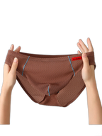 3 Pack Men's Nylon Plaid Lift Hip Briefs Triangle Briefs