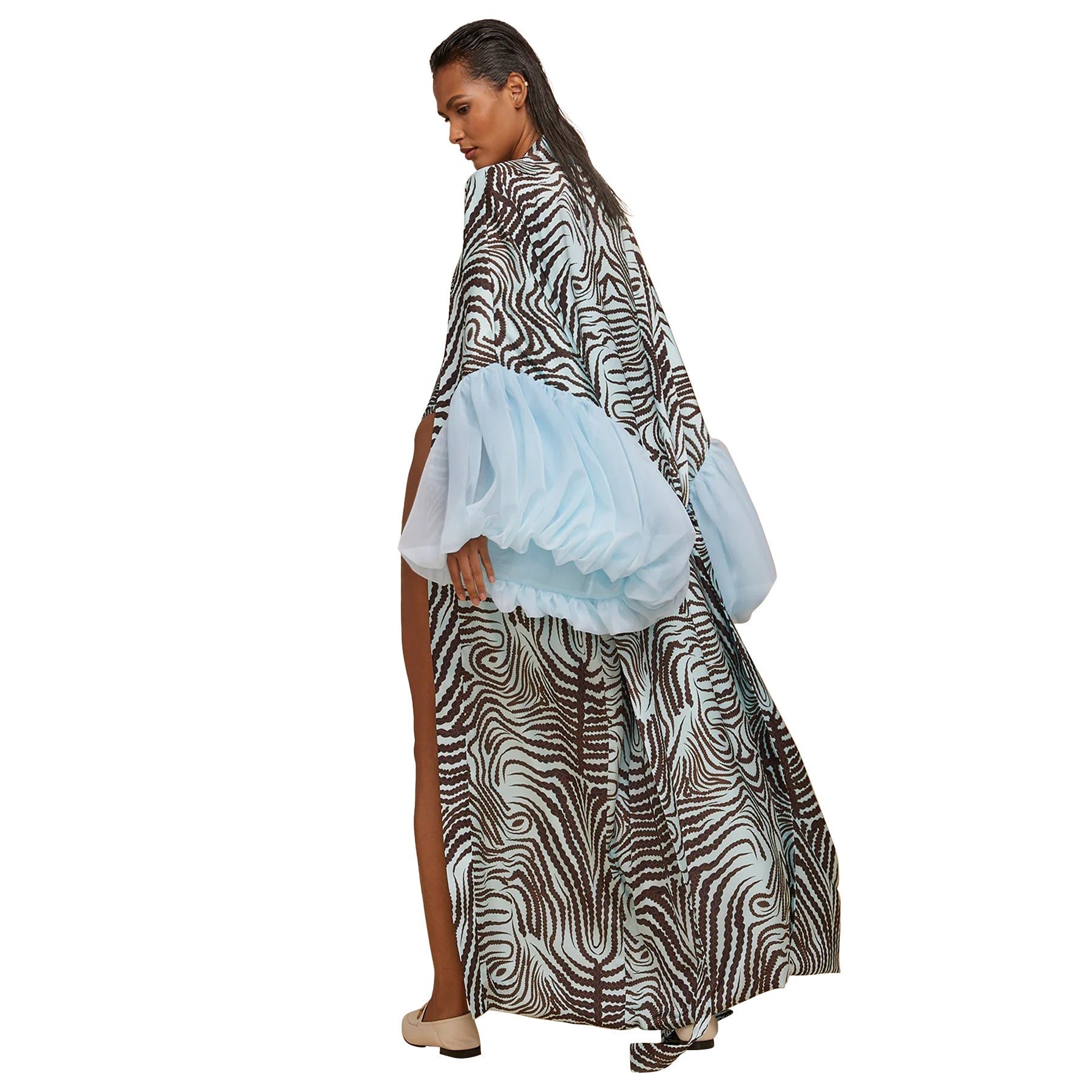 Holiday Sun Protection Shirt Beach Print Blouse Coat