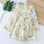 Summer Pure Cotton Gauze Thin Loose Home Shorts