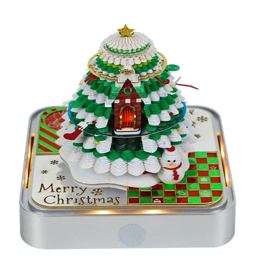 Romantic Christmas Tree 3D Paper Sculpture Calendar 2026 Label Creative Gift Decoration