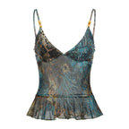 Resort-style Ethnic-style Strapless Backless Cropped Top For Women