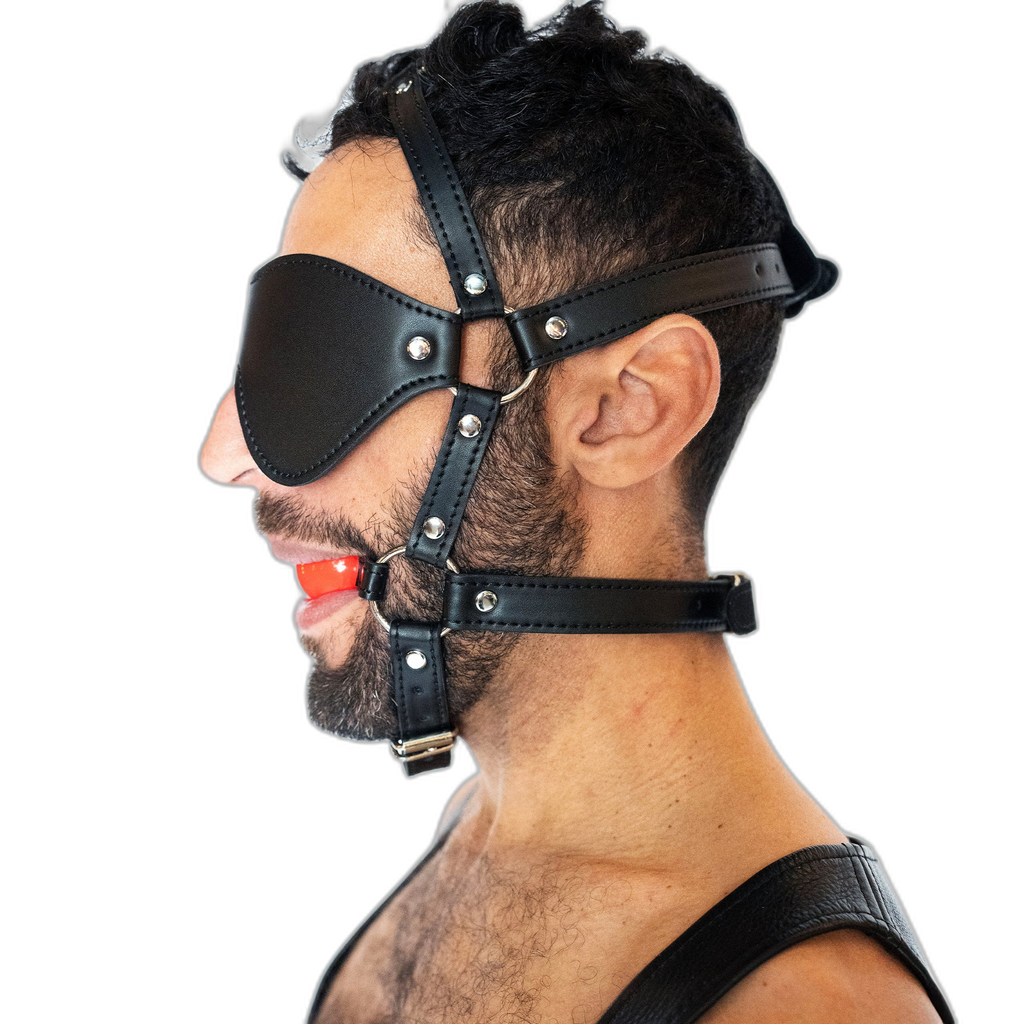 ruff GEAR Rein Head Harness with Silicone Ball Gag