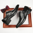 Large Size Four Seasons New British Business Leather Shoes Men's Gentleman Lace-up Shoes