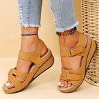 Wedge Sandals Summer Velcro Platform Shoes Women