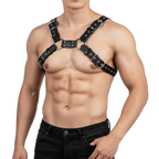 Buckle Strap Leather Chest Harness
