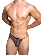 2 Pack Men's Low Waist Sexy Mesh Breathable Sports Transparent Briefs