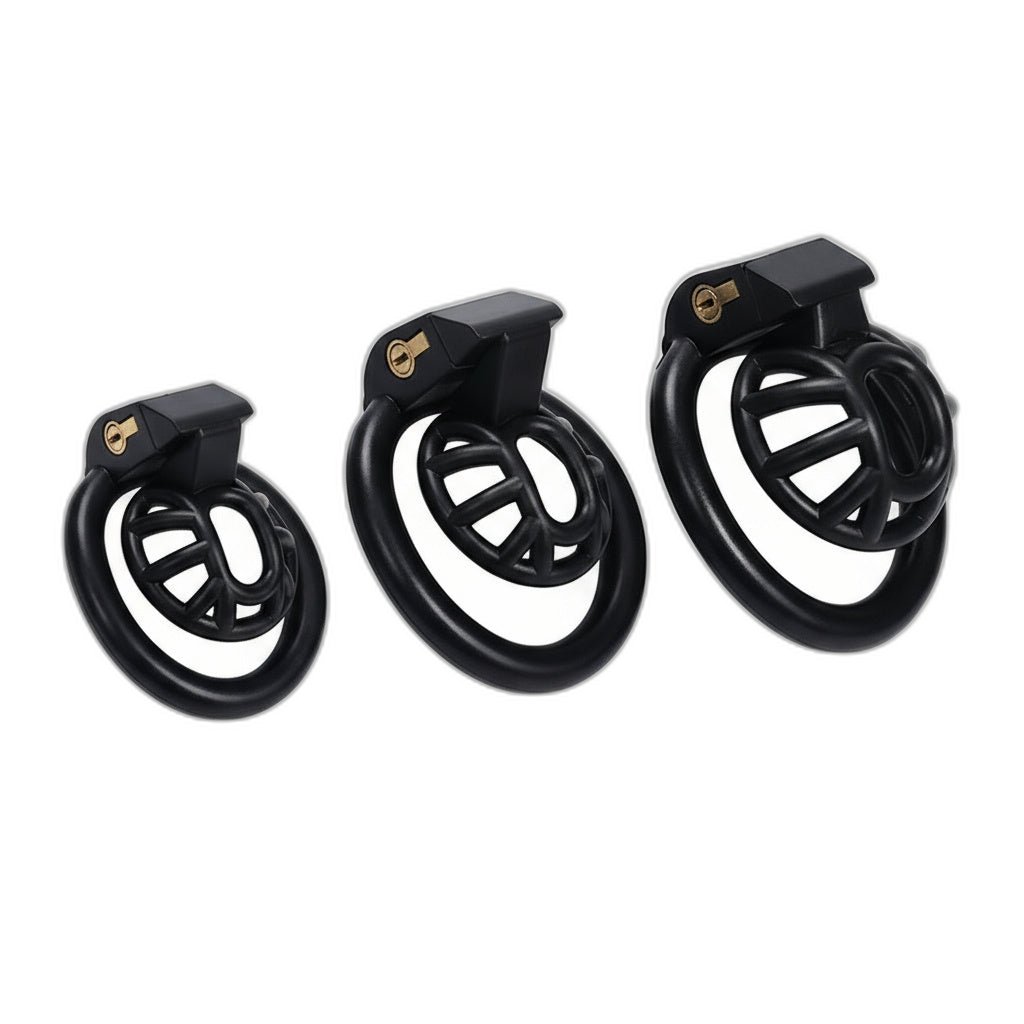 PushTech Chastity Cage With 4 Ring Sizes