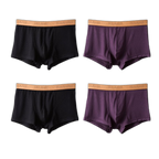 Modal Ultra-soft Solid Mid-waist Men's Boxer Briefs