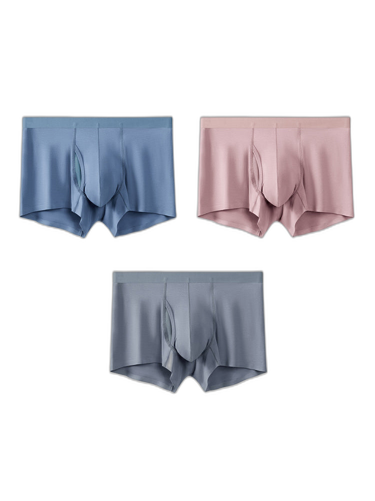 3 Pack Separation Design Support Pouch Boxer Briefs