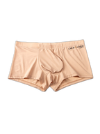 3 Pack Men's Breathable Ice Silk Double-Layered Big Pouch Sexy Boxer Briefs
