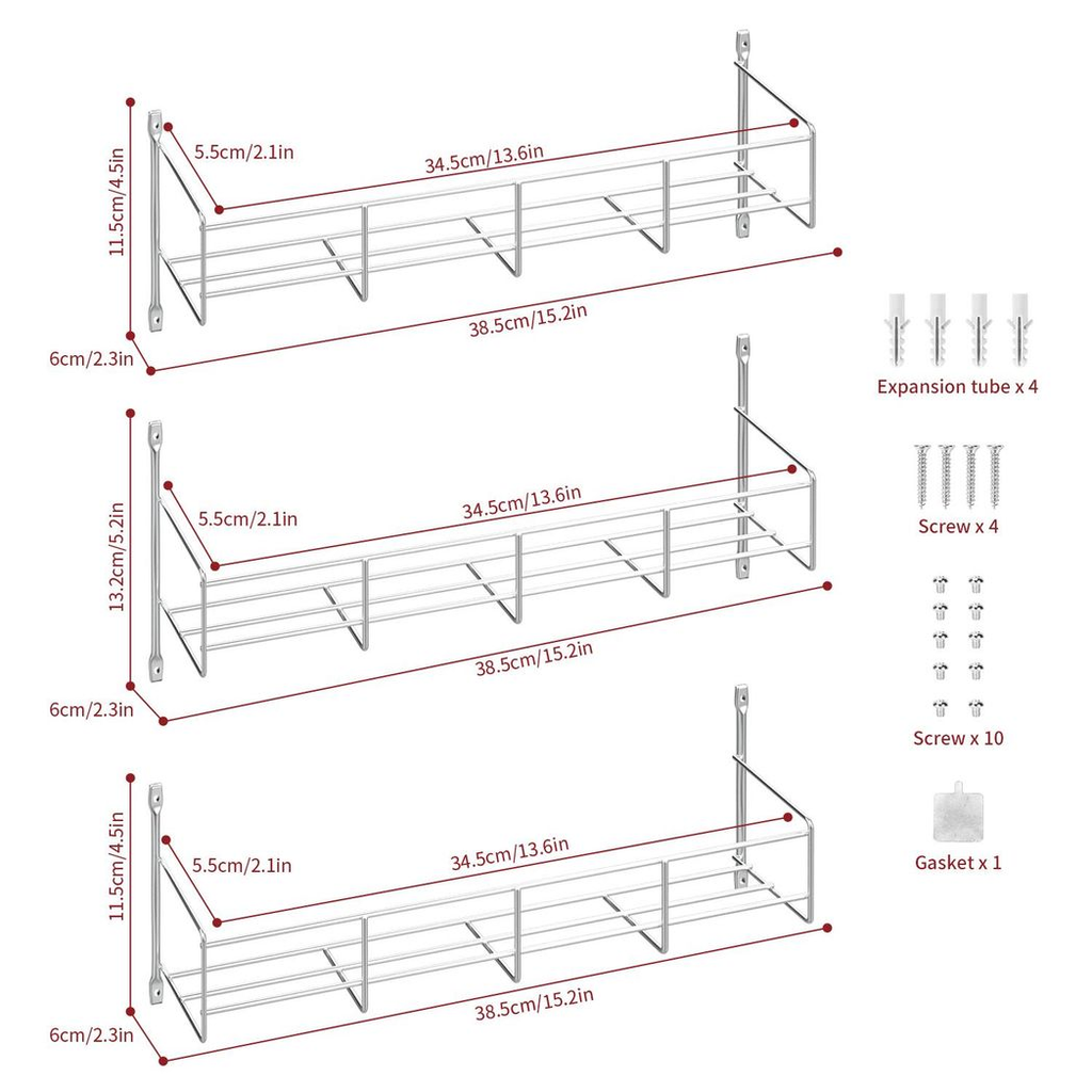 VINSANI 5 TIER HERB AND SPICE RACK 0008764