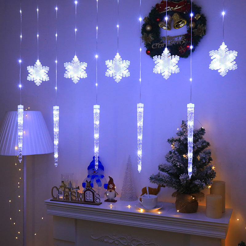 Christmas Decorative Lights Icicle Snowflake Shaped Light String