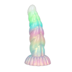 WistGlow – Fantasy Dildo – Spiral Texture & Glow-in-the-Dark Vibrating Dildo