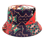 Geometric Bucket Hat Color Matching Printing Double-sided Wear Bucket Hat
