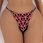 Accessories Rhinestone Claw Chain Body Chain Heart Shaped Sexy Bikini Panties