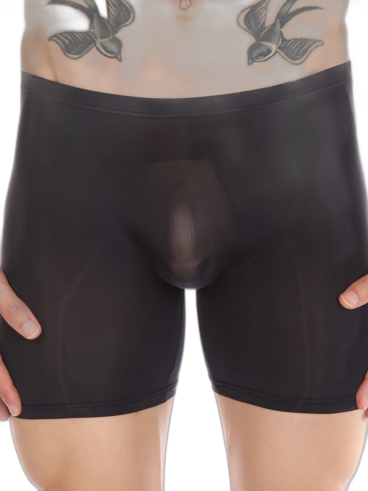Men's Breathable Silky Seamless Boxer Briefs