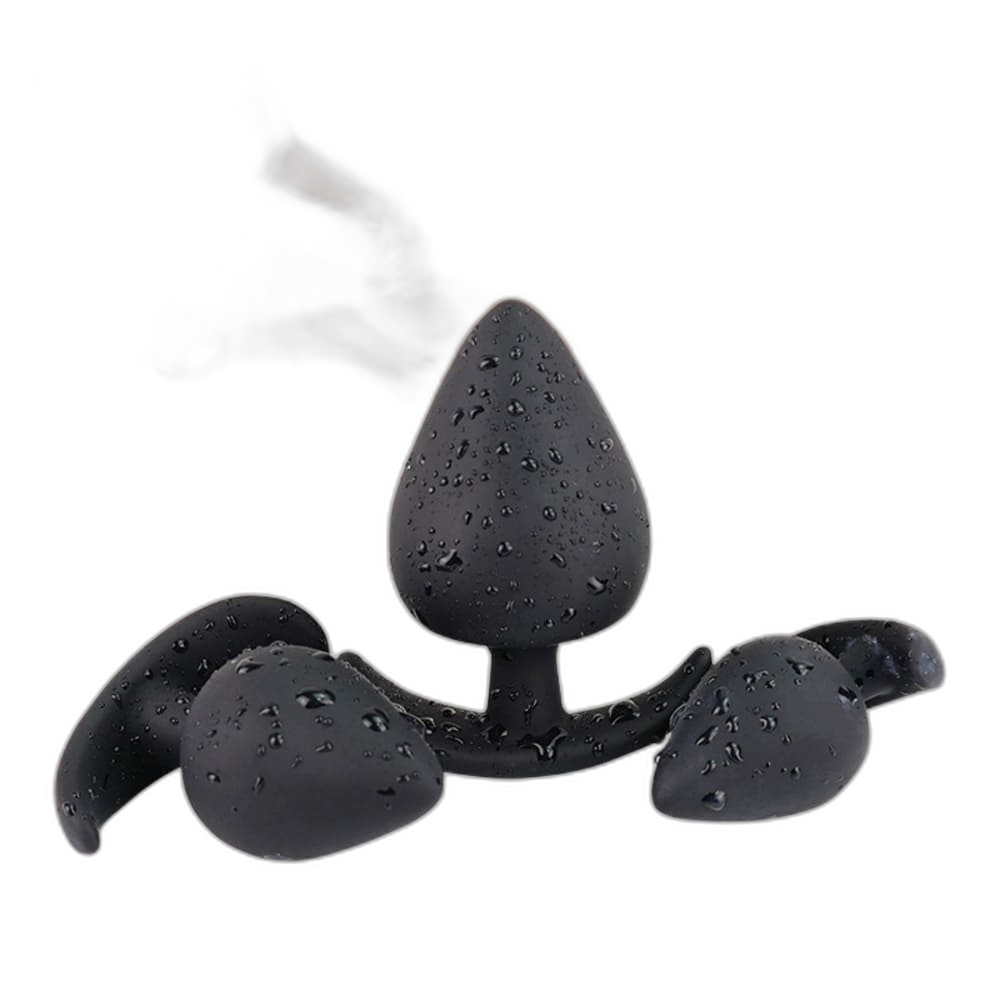 Peach - Silicone Anal Training Set - Peach-Shape Butt Plug