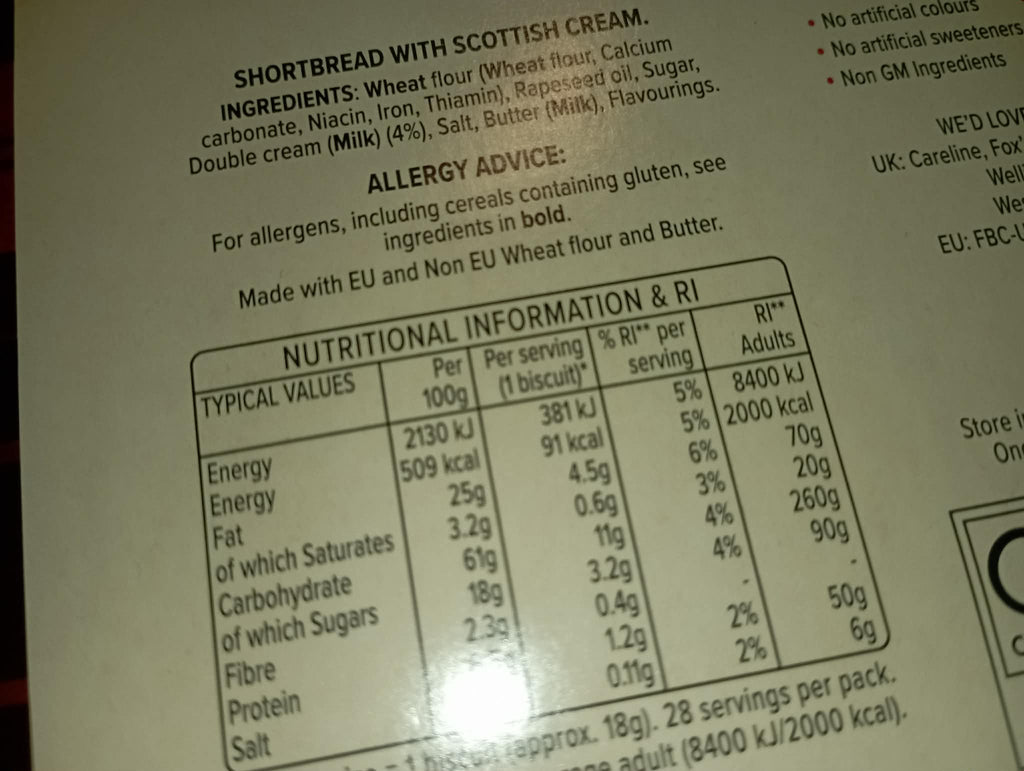 ROYAL EDINBURGH SHORTBREAD 500G