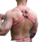 Breedwell Groove Bulldog Harness Red