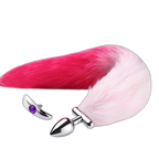Finnick - 15 Inch Fox Tail Metal Butt Plug - Anal Sex Toy - 2 Colors