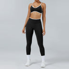 Seamless Back-Support Running Quick-Drying Yoga And Fitness Apparel Set