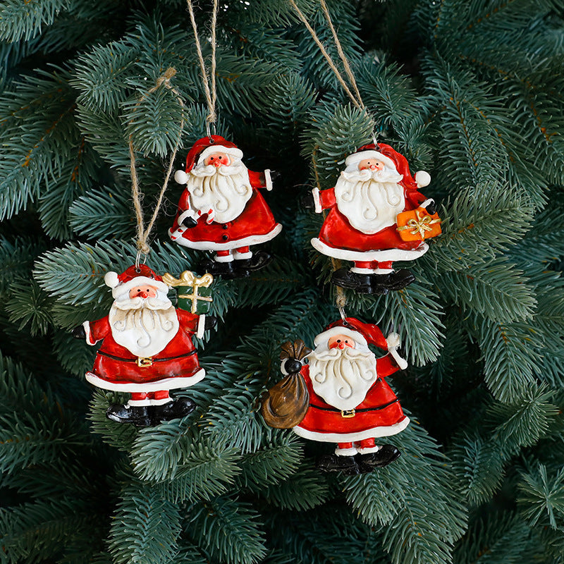Festive Christmas Ornaments - Handcrafted Resin Gingerbread & Snowman Pendants