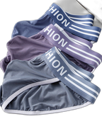3 Pack Men's High-Cut Sexy Comfortable U-Convex Breathable Briefs
