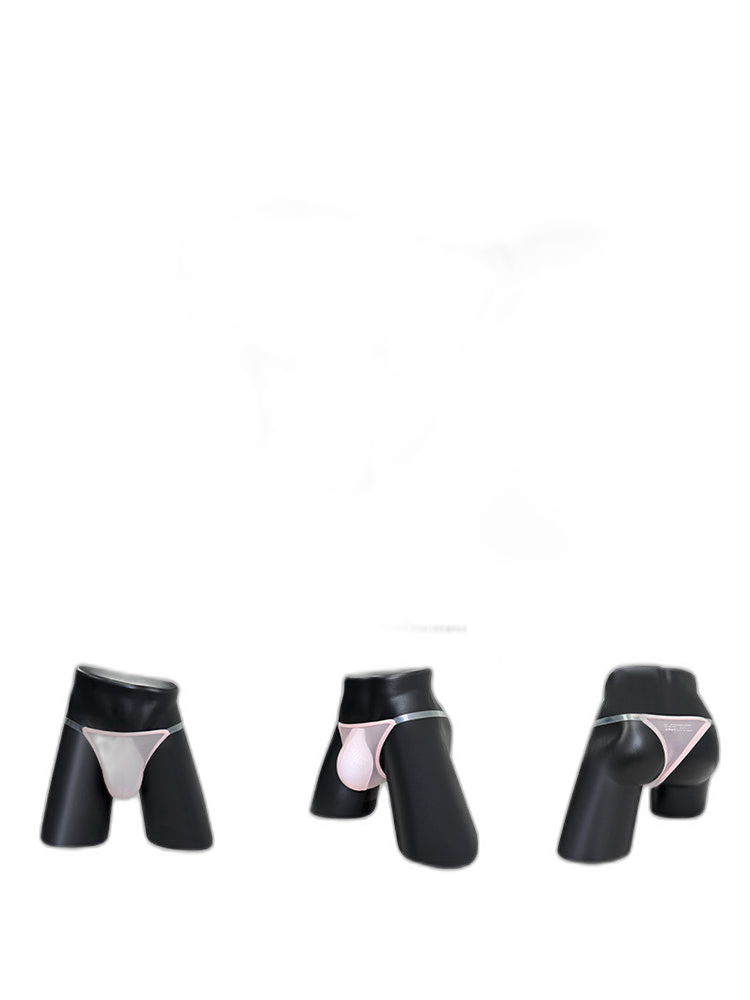 2 Pack Men's Sexy Seamless Semi-Transparent Thong & Strings