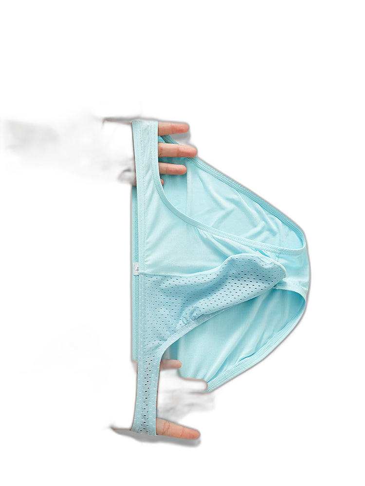 3 Pack Men's Mesh Sexy Low Waist Big Pouch Briefs