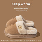 New Plush Slippers For Women Men Winter Warm Home Slipper Indoor Thick-soled Fleece Shoes