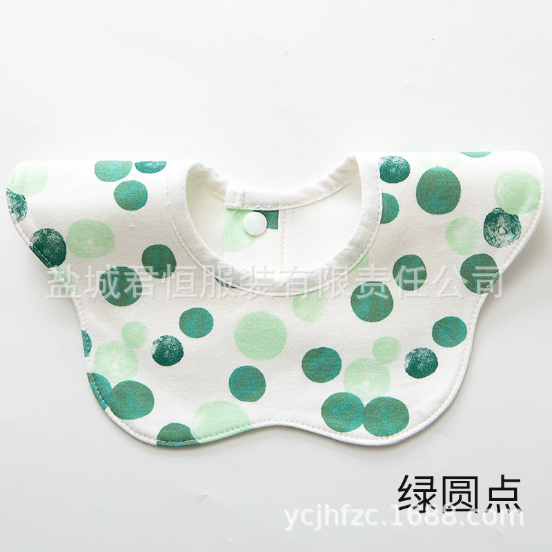 Pure Cotton 360° Rotatable Baby Bib - Petal-Shaped Drool Bib