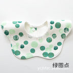 Pure Cotton 360° Rotatable Baby Bib - Petal-Shaped Drool Bib