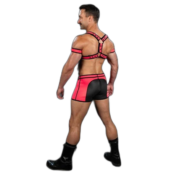Mr.S Leather X-Factor Bold Color Body Harness | Pink