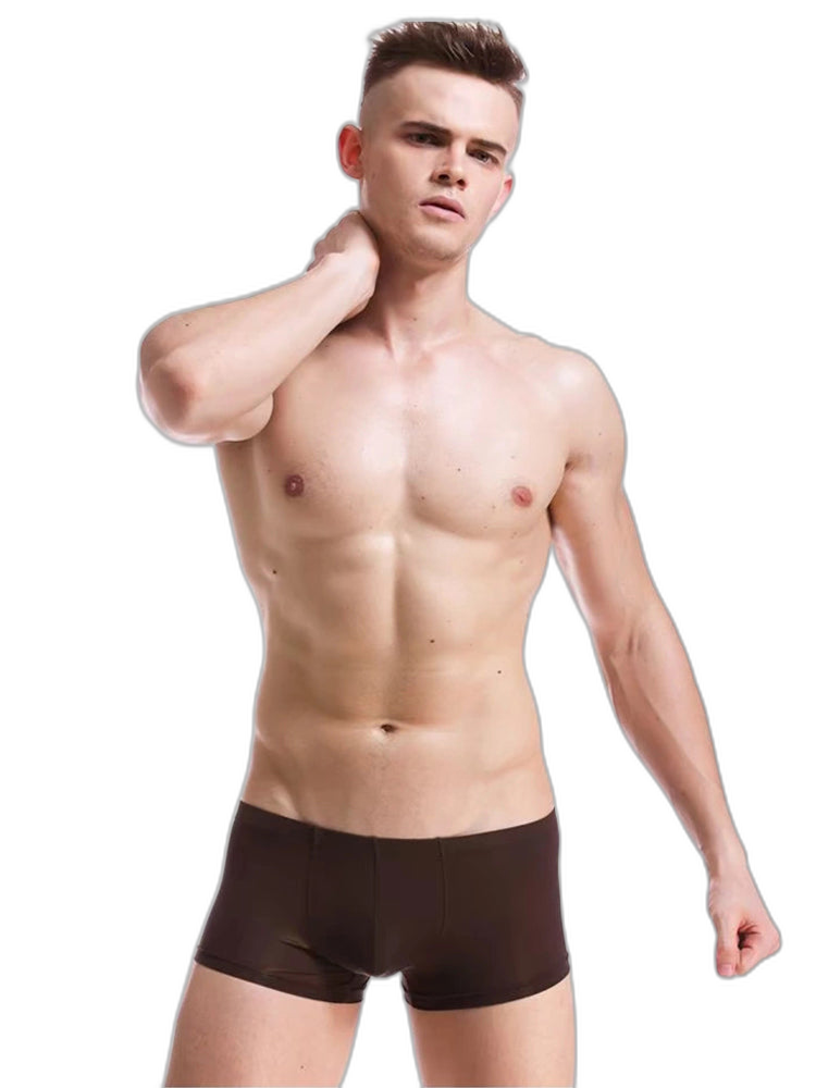 Thin Breathable Ice Silk U Convex Boxers for Men