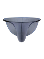 3 Pack Men's Low Rise Striped Camisole Briefs with Raised Pockets