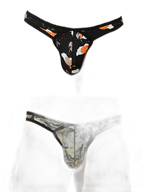 2 Pack Men's U-Pouch Low-Rise Thong