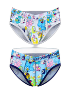 2 Pack Men's Playful Cartoon No-Tag Comfortable and Breathable Briefs