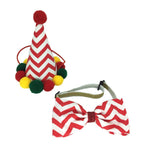 New Pet Christmas Ornament Hat Bow Tie