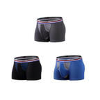 3 Pack Men's Breathable Divided Double Pouch Boxer Briefs