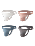 4 Pack Men's Mid-Rise Summer Ice Silk Mesh Thongs