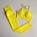 2 Piece gym Workout Clothes For Women Seamless Leggings Sports Bra Woman Running Sports Wear Gym Clothing Athletic Yoga Set