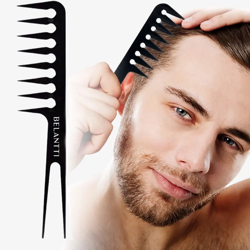 Belantti Wide-Tooth Styling Comb – Professional Detangling Comb