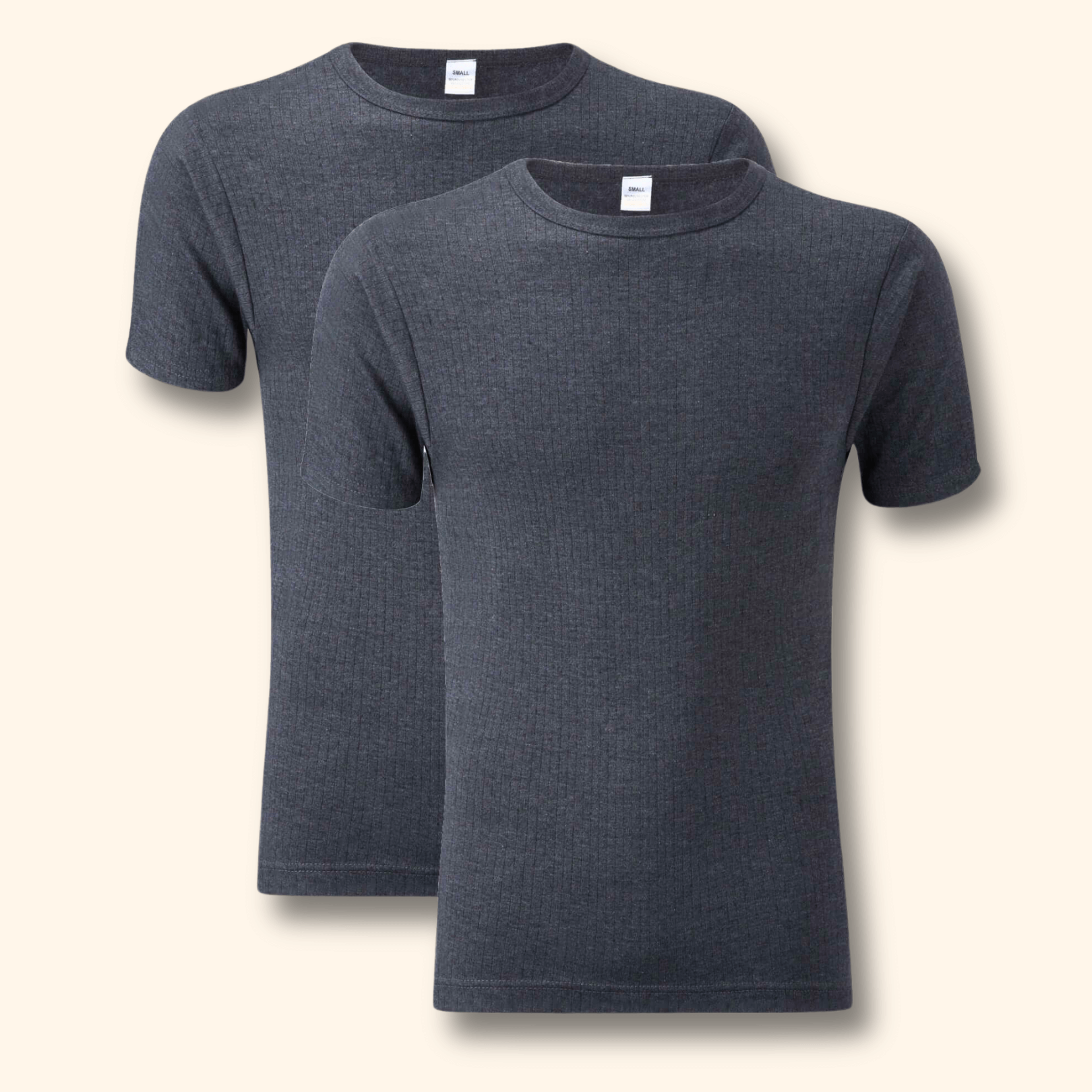 Heatwave Thermalwear 2 Pack Mens Thermal T Shirt Baselayer Brushed Yarn Insulated For Running Hiking White Black Grey Navy Small To XXL