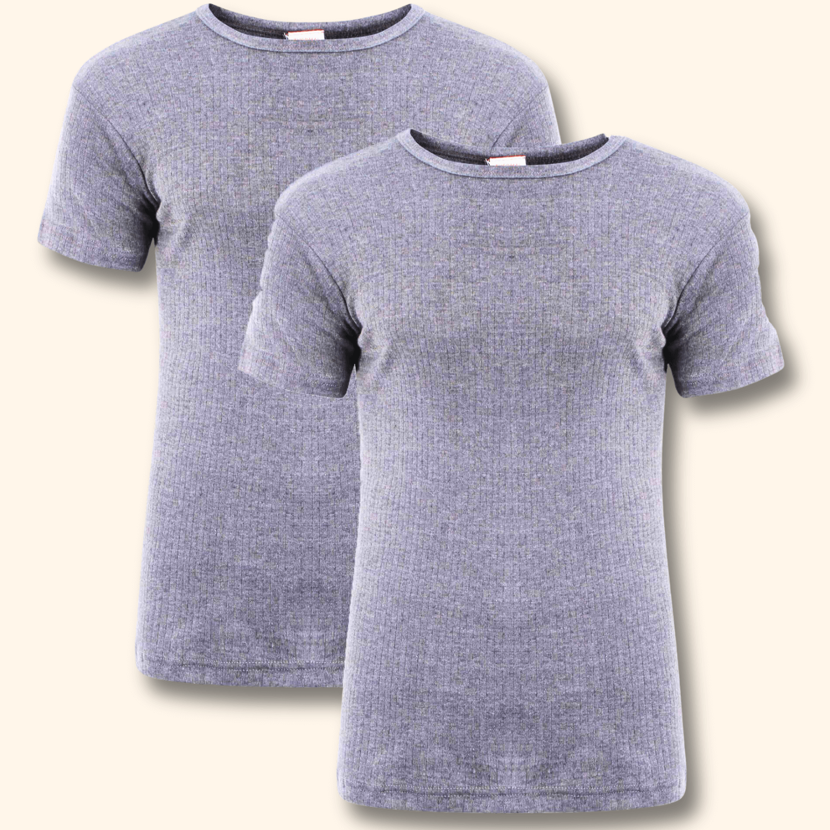 Heatwave Thermalwear 2 Pack Mens Thermal T Shirt Baselayer Brushed Yarn Insulated For Running Hiking White Black Grey Navy Small To XXL