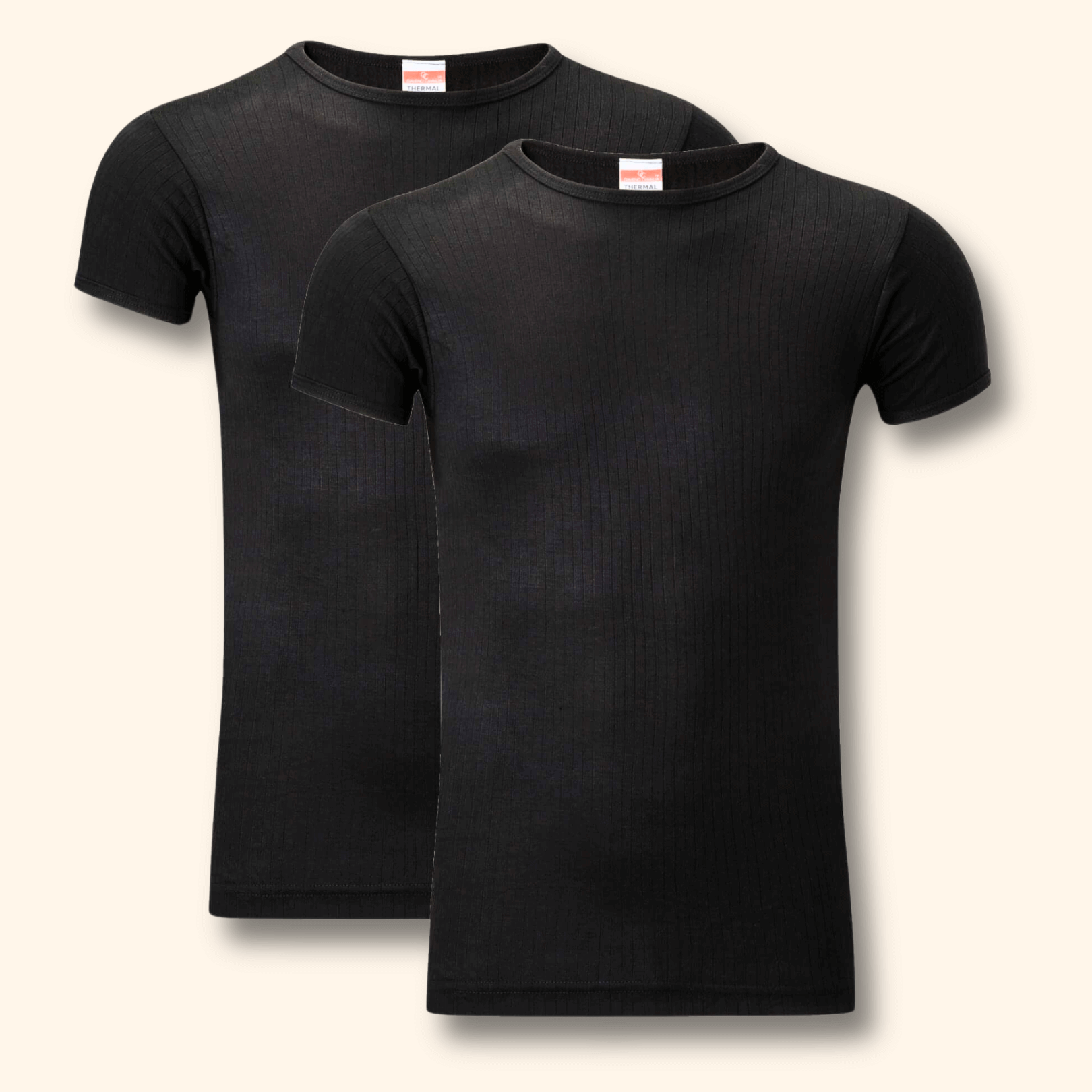 Heatwave Thermalwear 2 Pack Mens Thermal T Shirt Baselayer Brushed Yarn Insulated For Running Hiking White Black Grey Navy Small To XXL