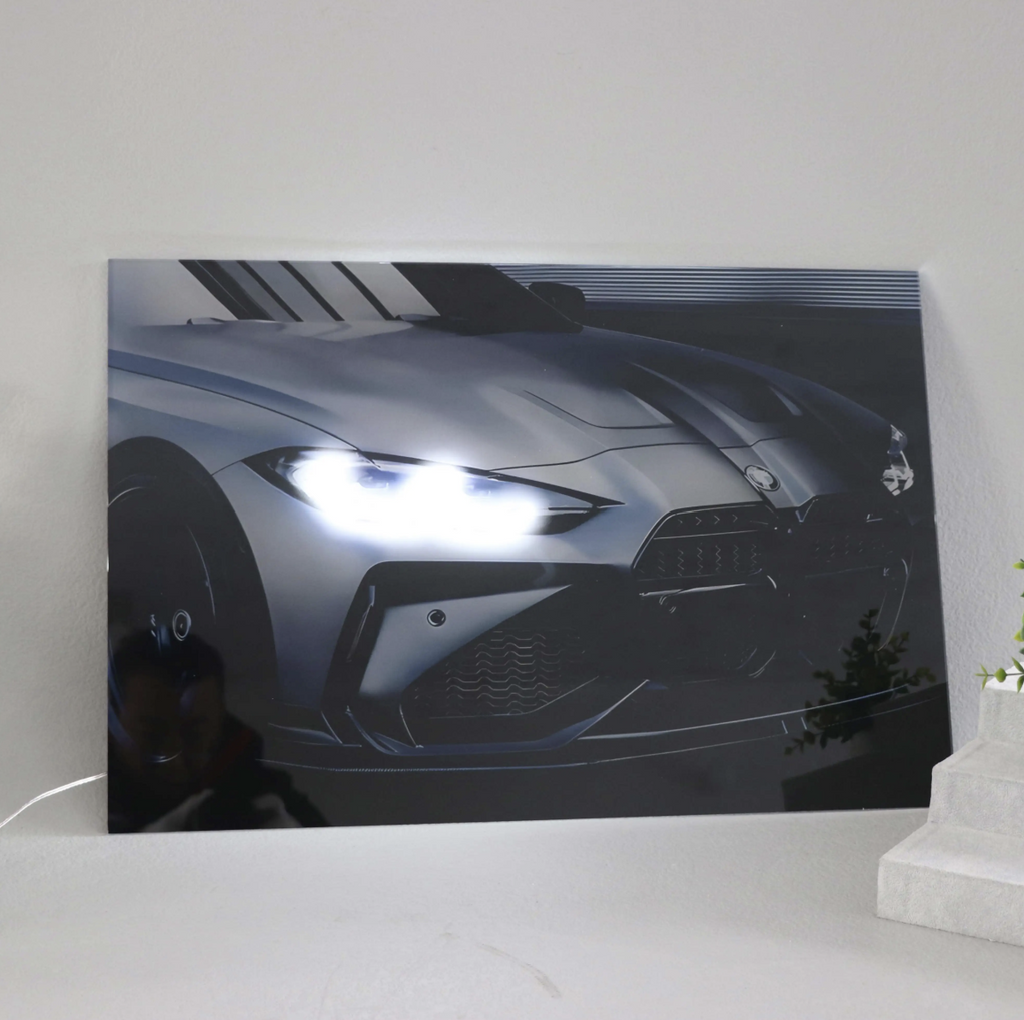 Custom LED Gloss Car Canvas Wall Art - Customise Yours / 60x40cm - DIVERSION