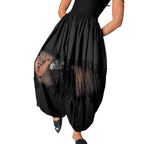 Women's Loose-Fit Lace-Panel Jogger Pants